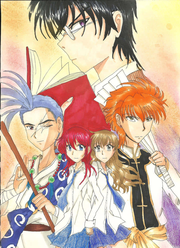 Fushigi Yuugi, character group, anime characters, SD Phone Wallpaper