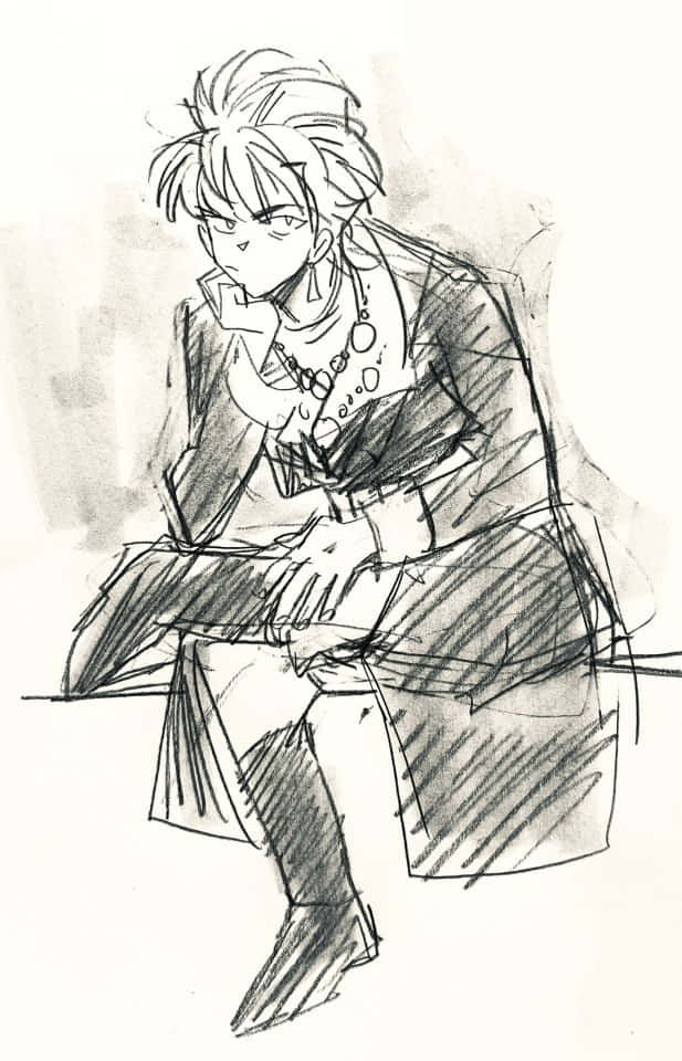 Fushigi Yuugi, Tasuki, sketch, SD Phone Wallpaper