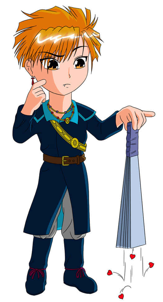 Fushigi Yuugi, Tasuki, spiky orange hair, SD Phone Wallpaper