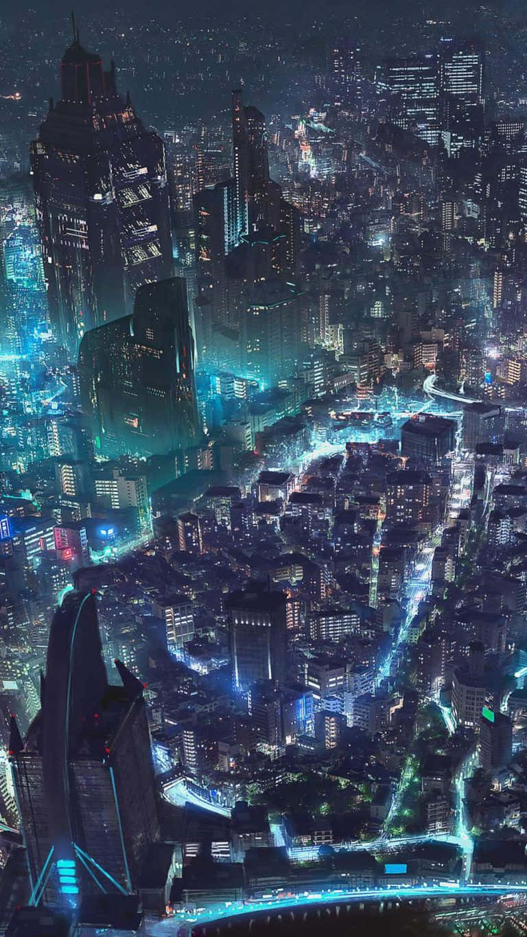 Future City, night, neon lights, HD Phone Wallpaper