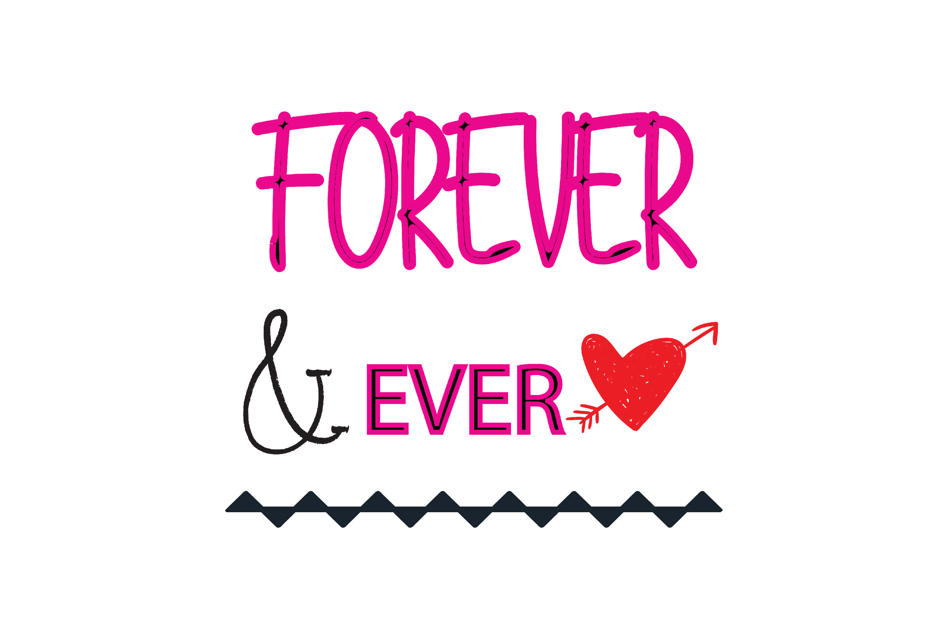 forever desktop, vibrant pink, hand-drawn text, 2K Desktop Wallpaper
