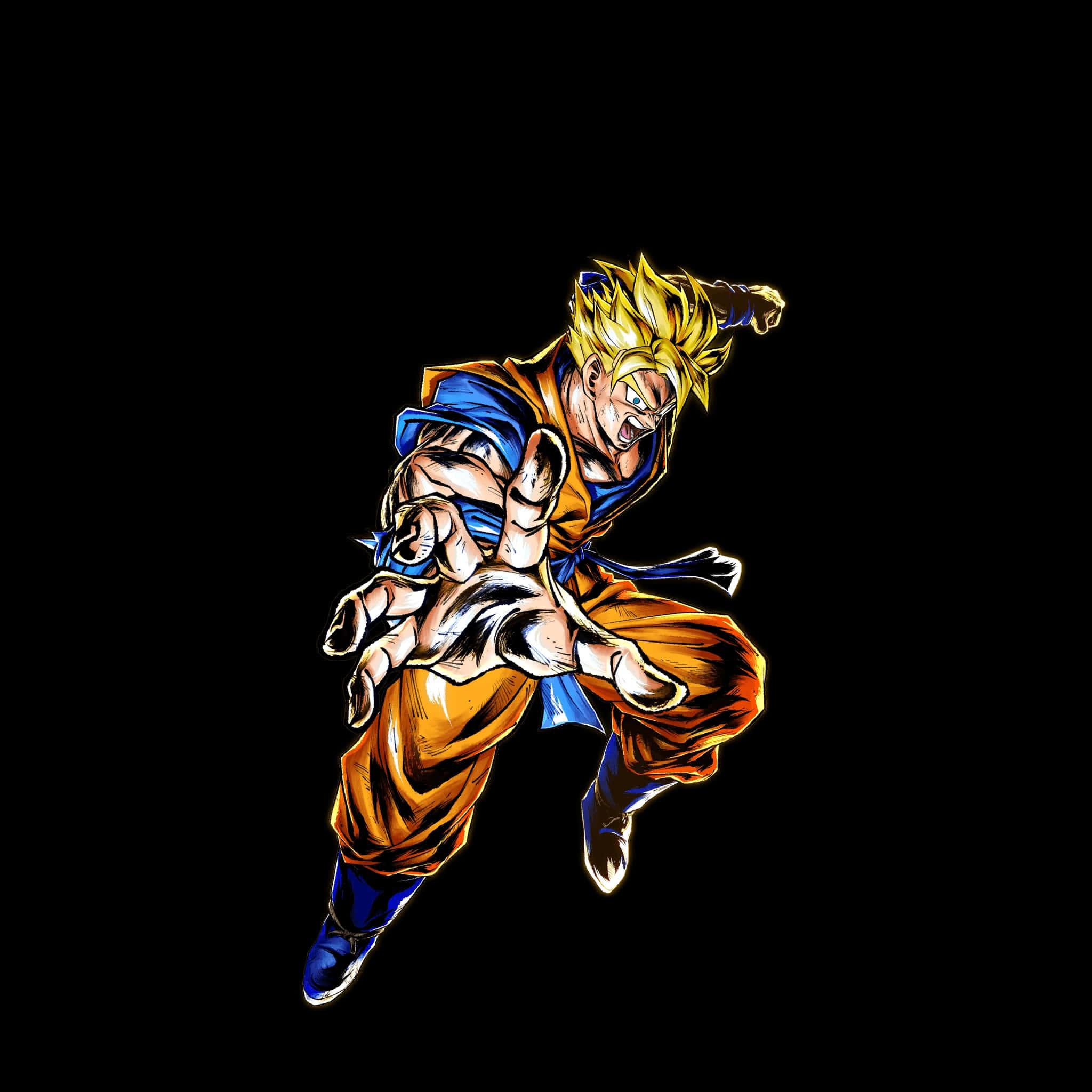 Future Gohan, spiky golden hair, orange gi, Full HD Desktop Wallpaper