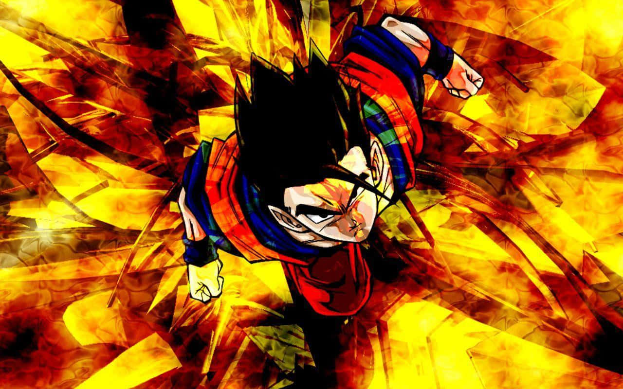 Future Gohan, spiky black hair, determined expression, HD Desktop Wallpaper