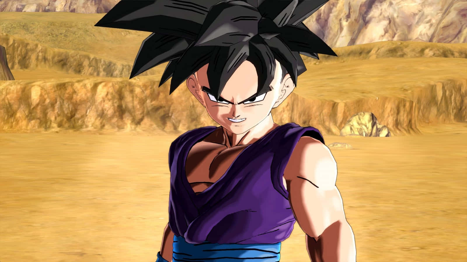 Gohan, spiky black hair, purple gi, HD Desktop Wallpaper