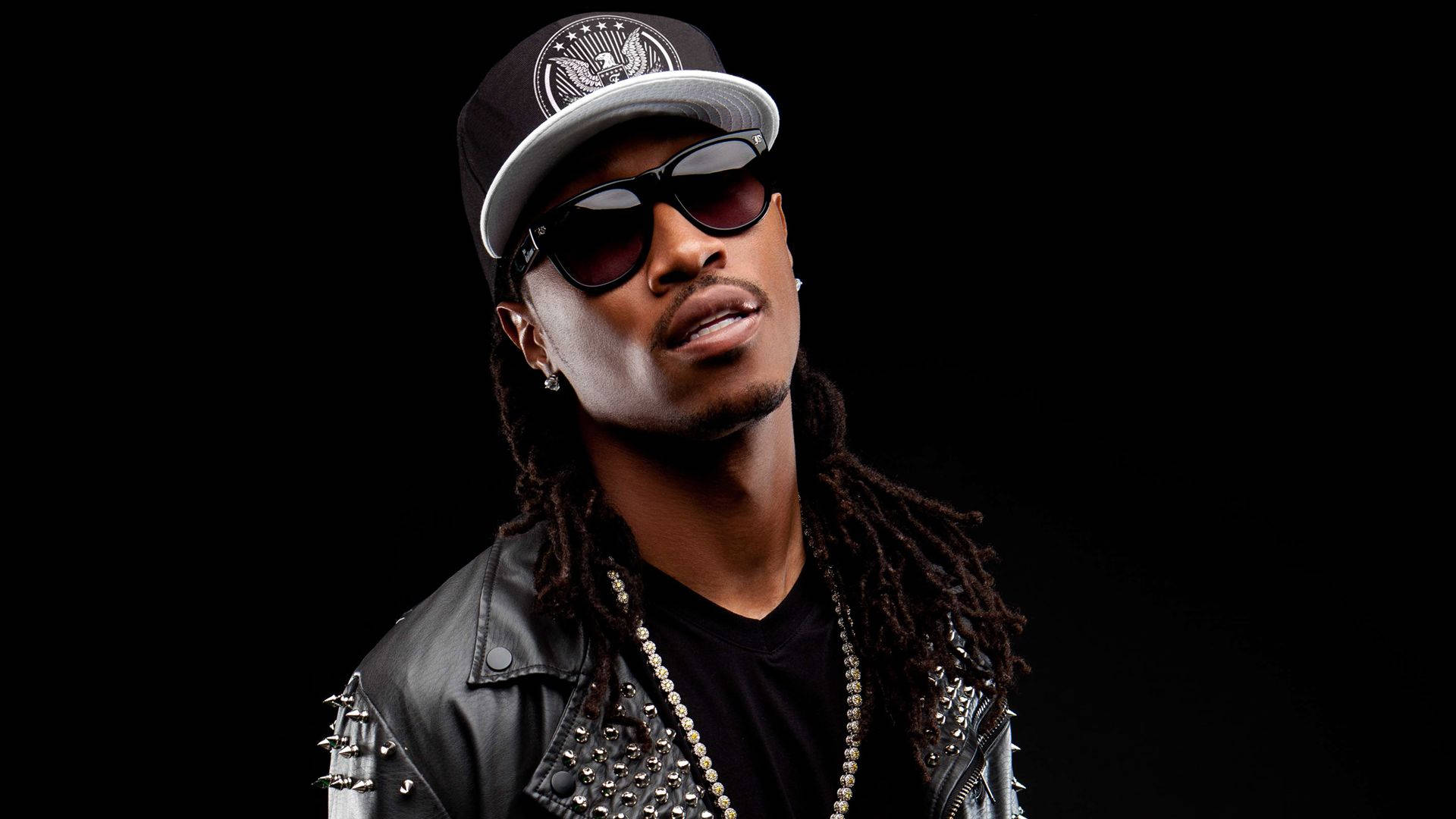 Future Rapper, dreadlocks, studded leather jacket, Full HD Desktop Wallpaper