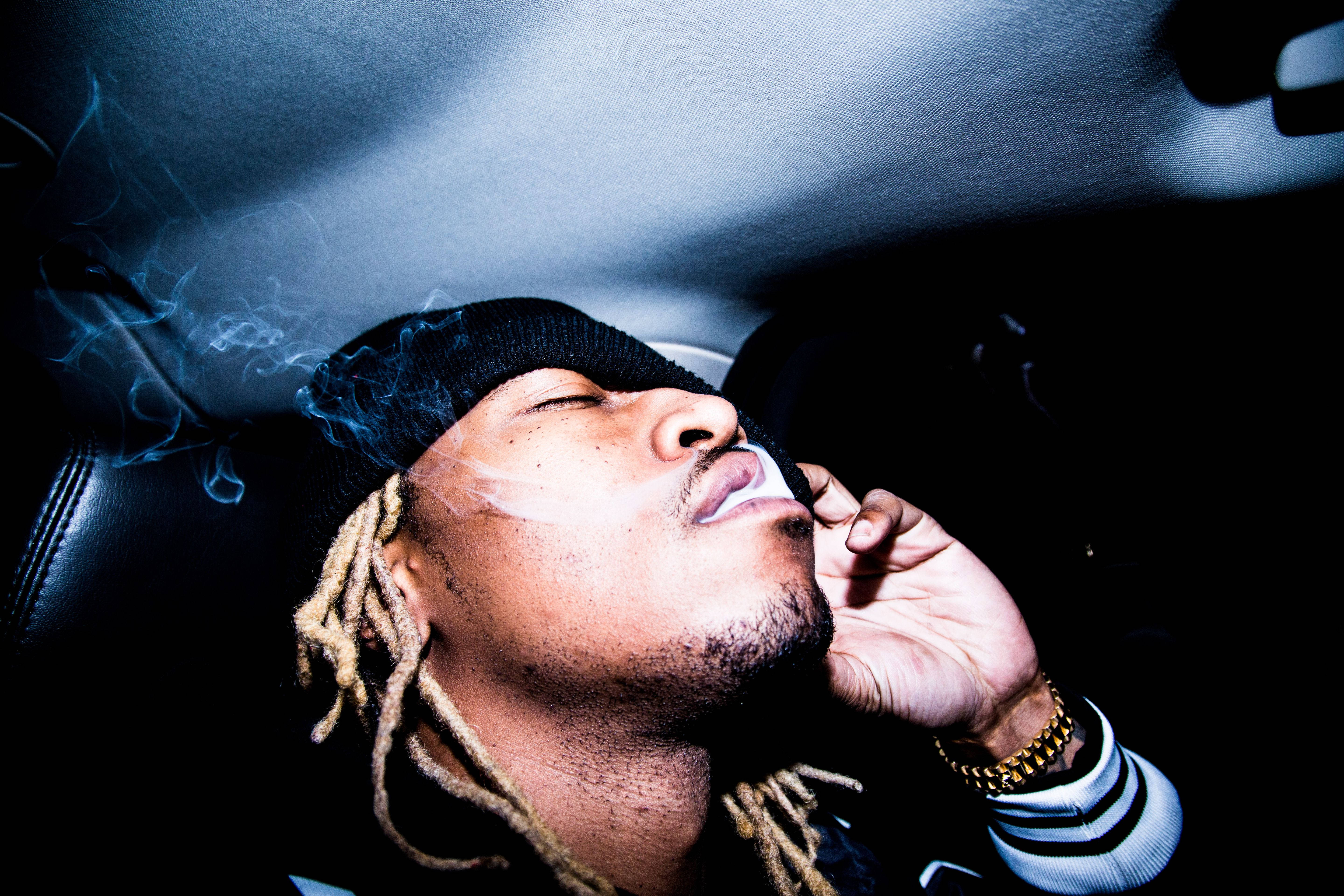 Future Rapper, dreadlocks, car, 5K Desktop Wallpaper