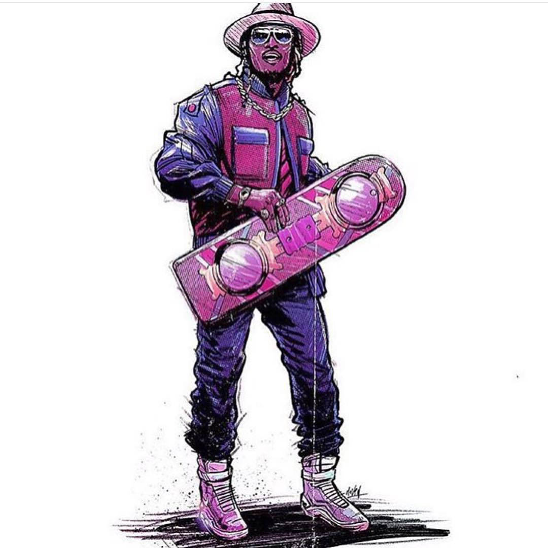 Future Rapper, purple-skinned man, hat, SD Desktop Wallpaper