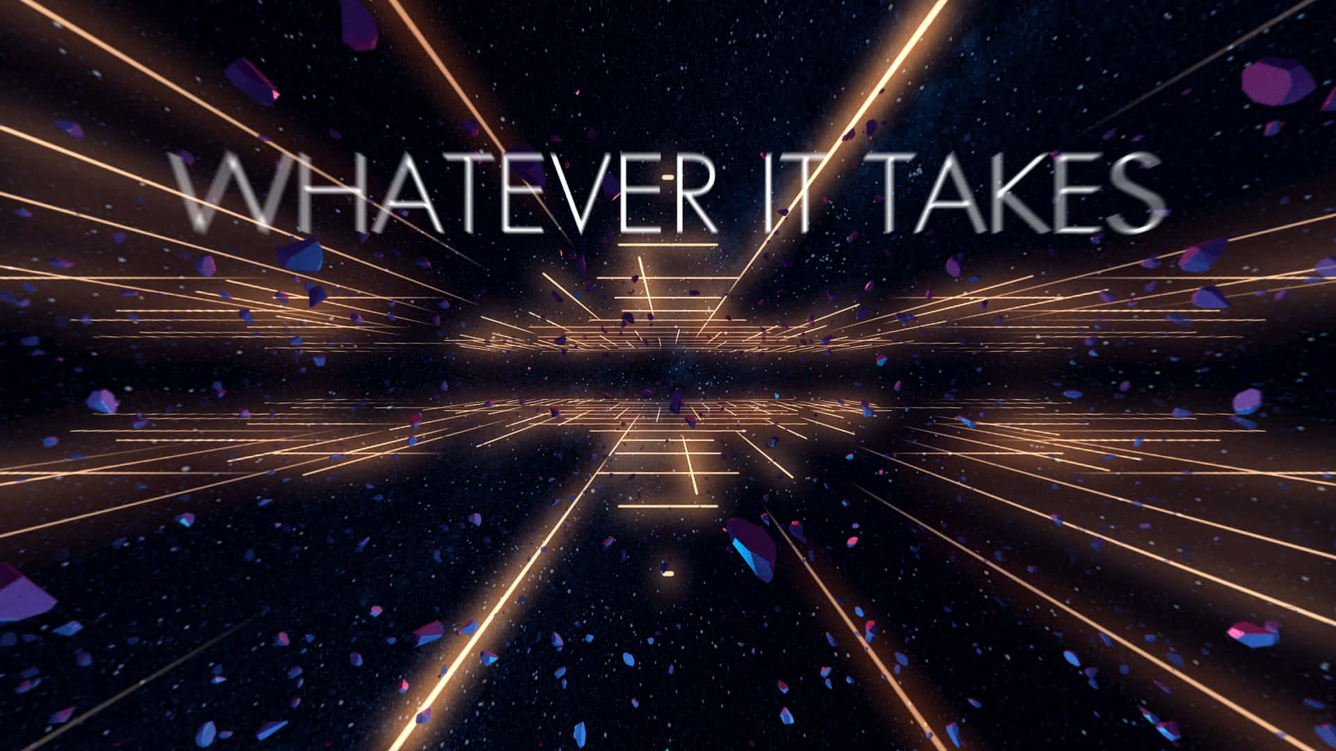 golden light, starfield, floating purple fragments, Full HD Desktop Wallpaper