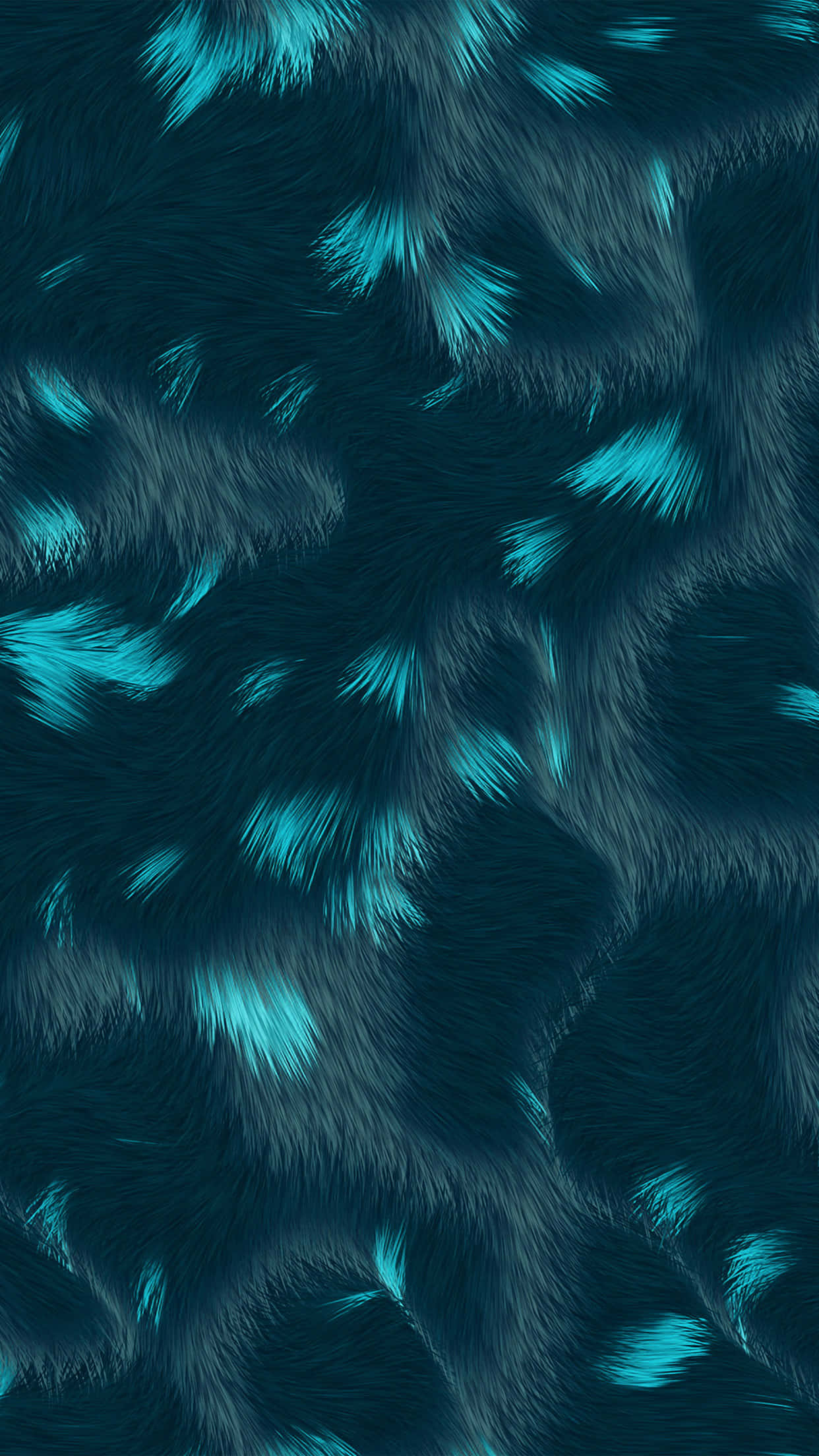 fuzzy, blue feathers, dark teal fur, Full HD Phone Wallpaper