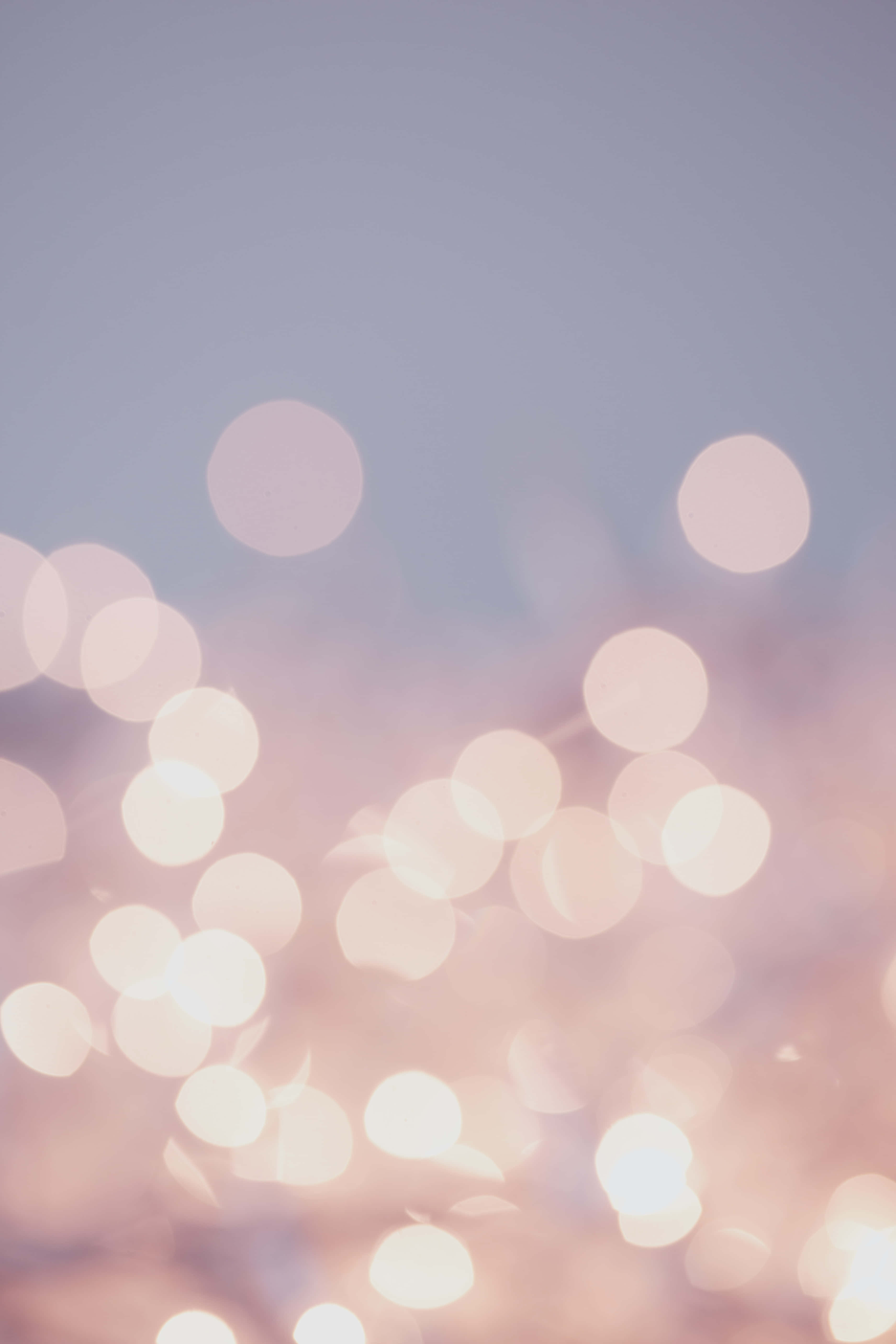 fuzzy bokeh lights, pastel bokeh lights, hazy lavender sky, 5K Phone Wallpaper