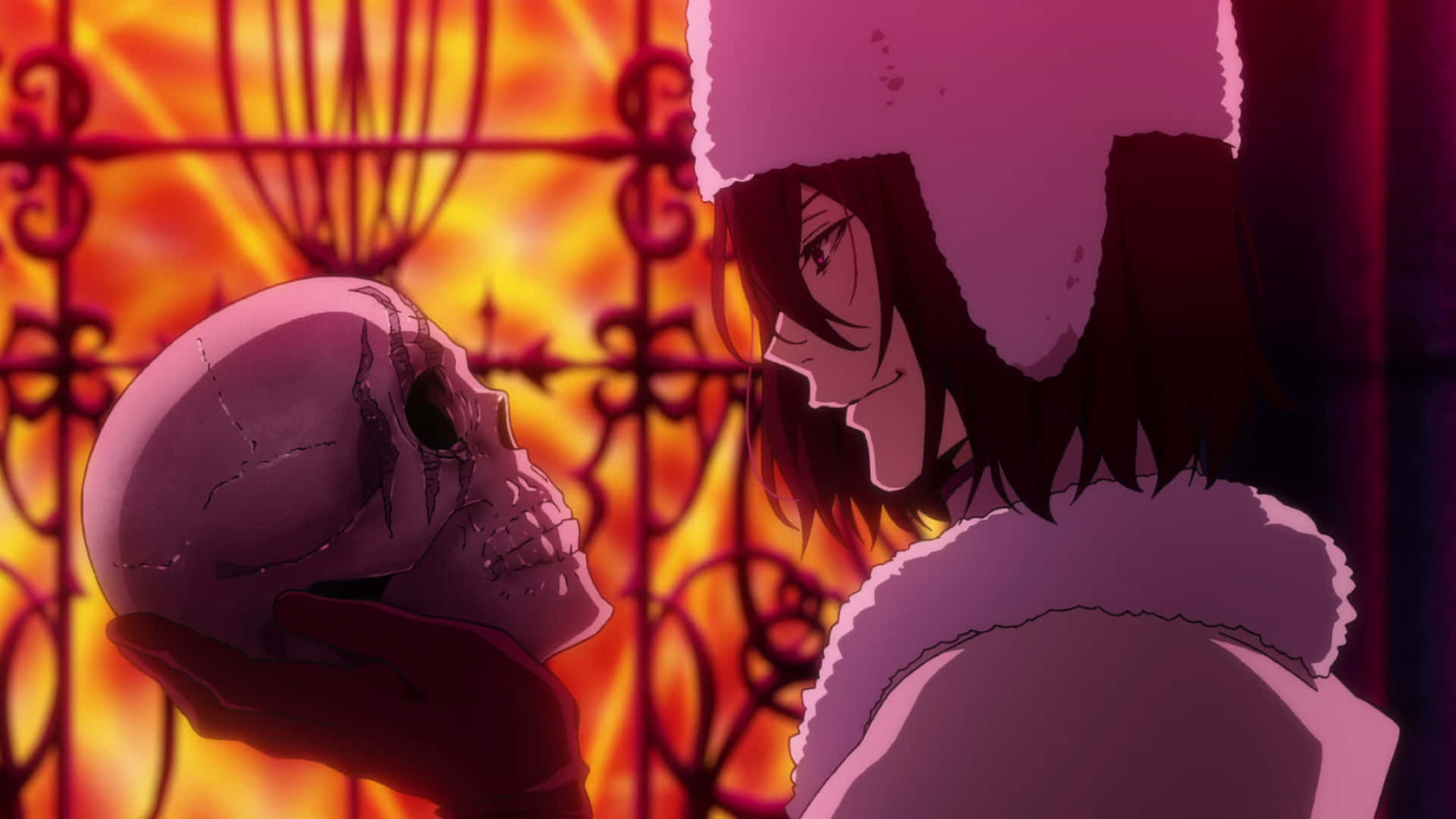 Fyodor Dostoevsky, cracked skull, fiery ornate gate, Full HD Desktop Wallpaper