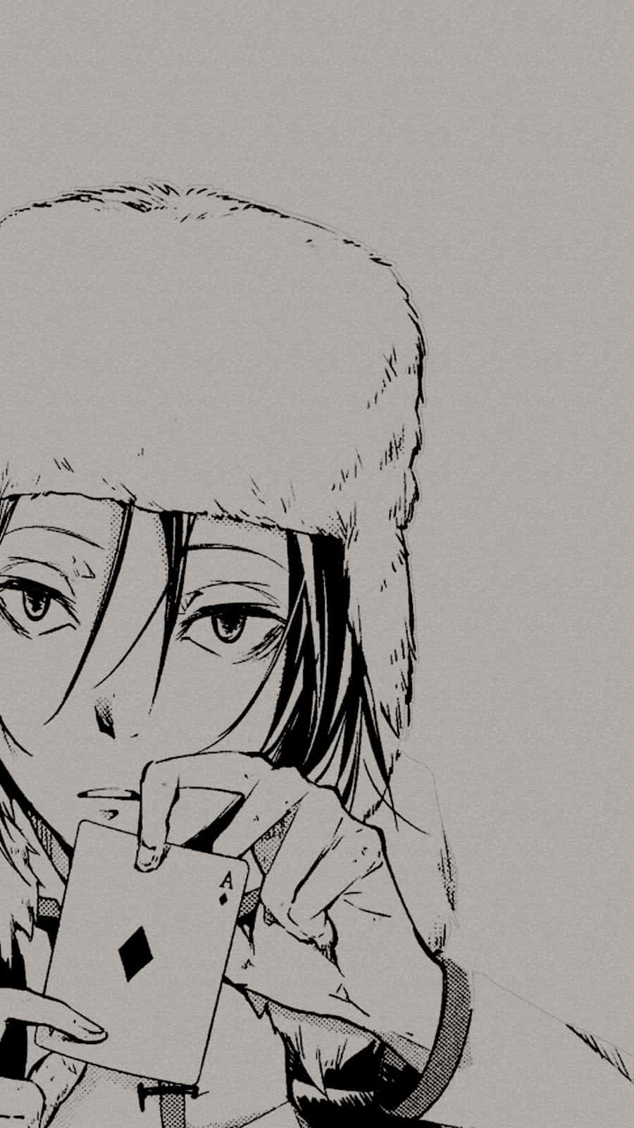 Fyodor Dostoevsky, ace of diamonds, fur hat, HD Phone Wallpaper