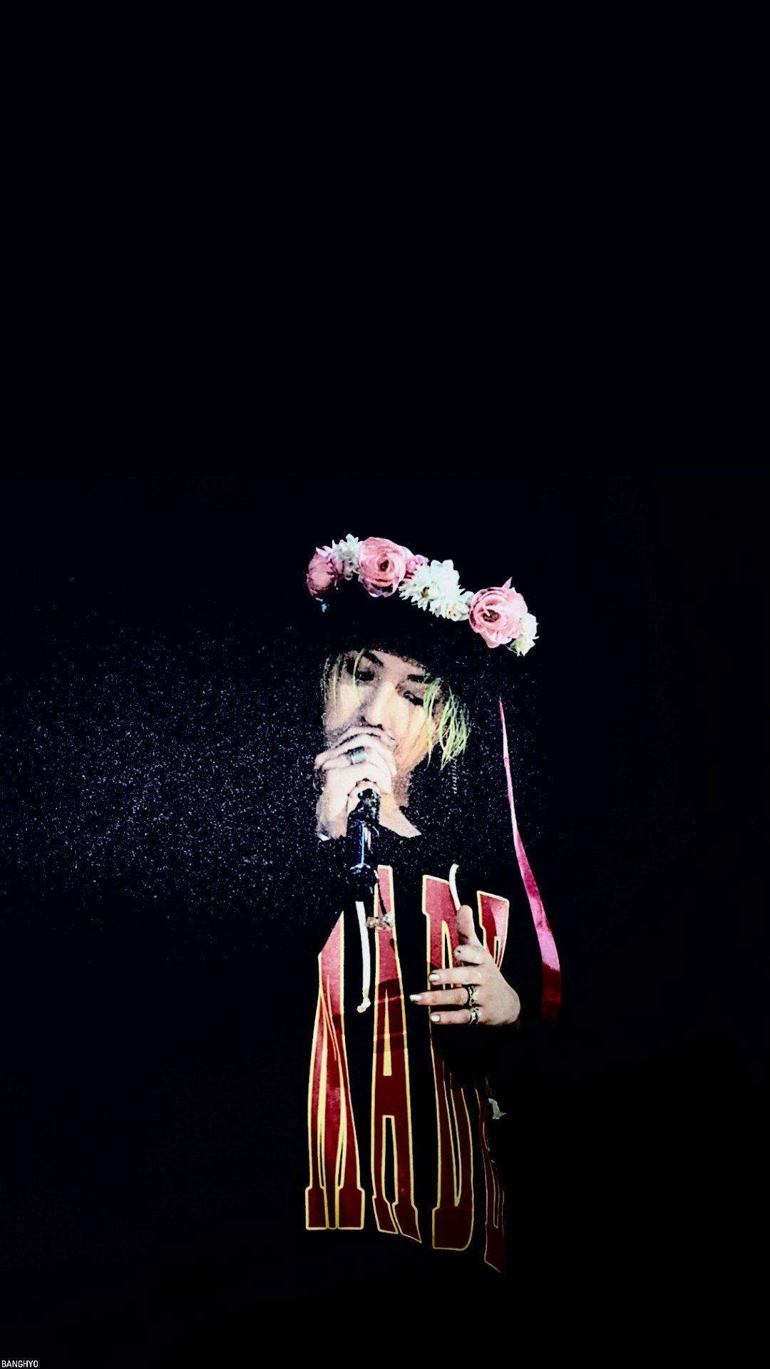 G-dragon, flower crown, stage lights, Full HD Phone Wallpaper
