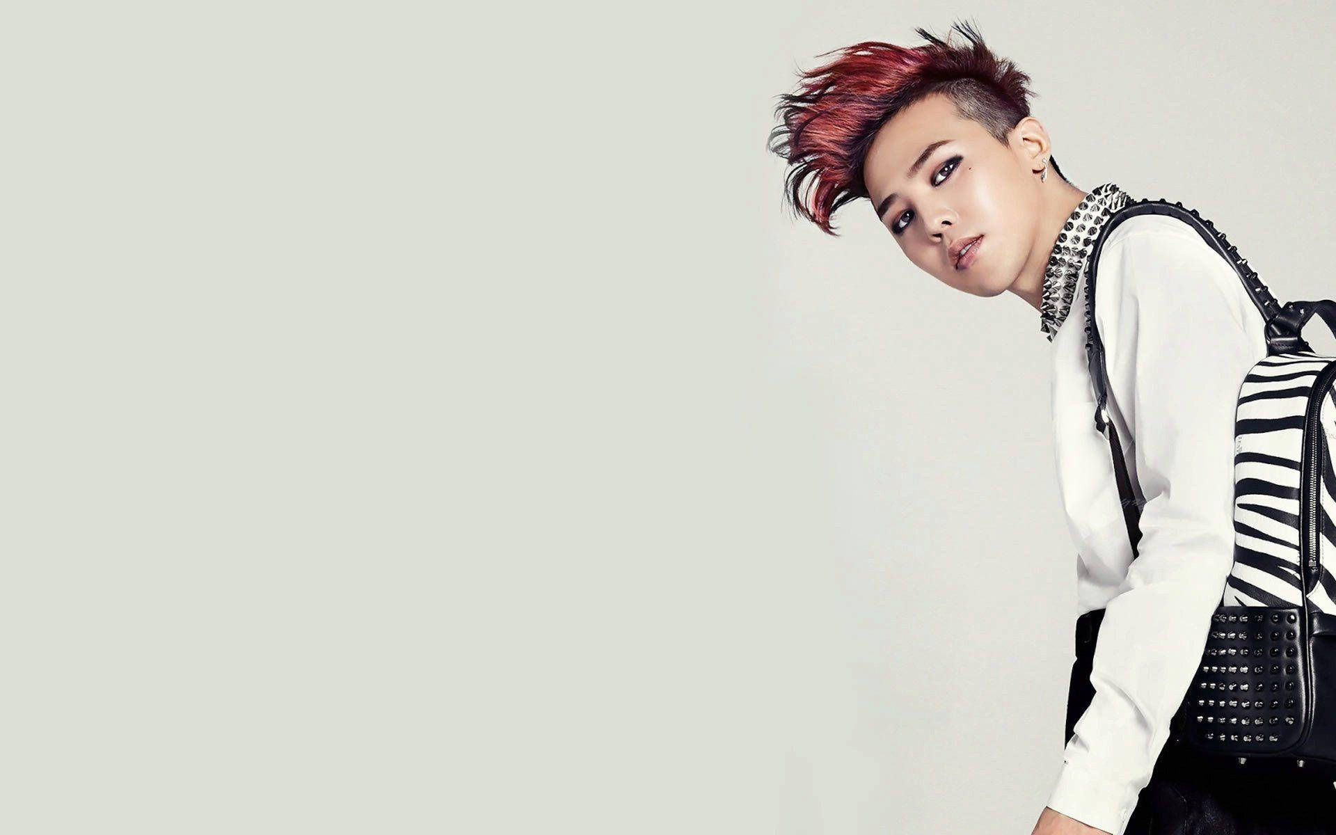 G-dragon, hawk hair, vibrant red and black spiky hair, Full HD Desktop Wallpaper