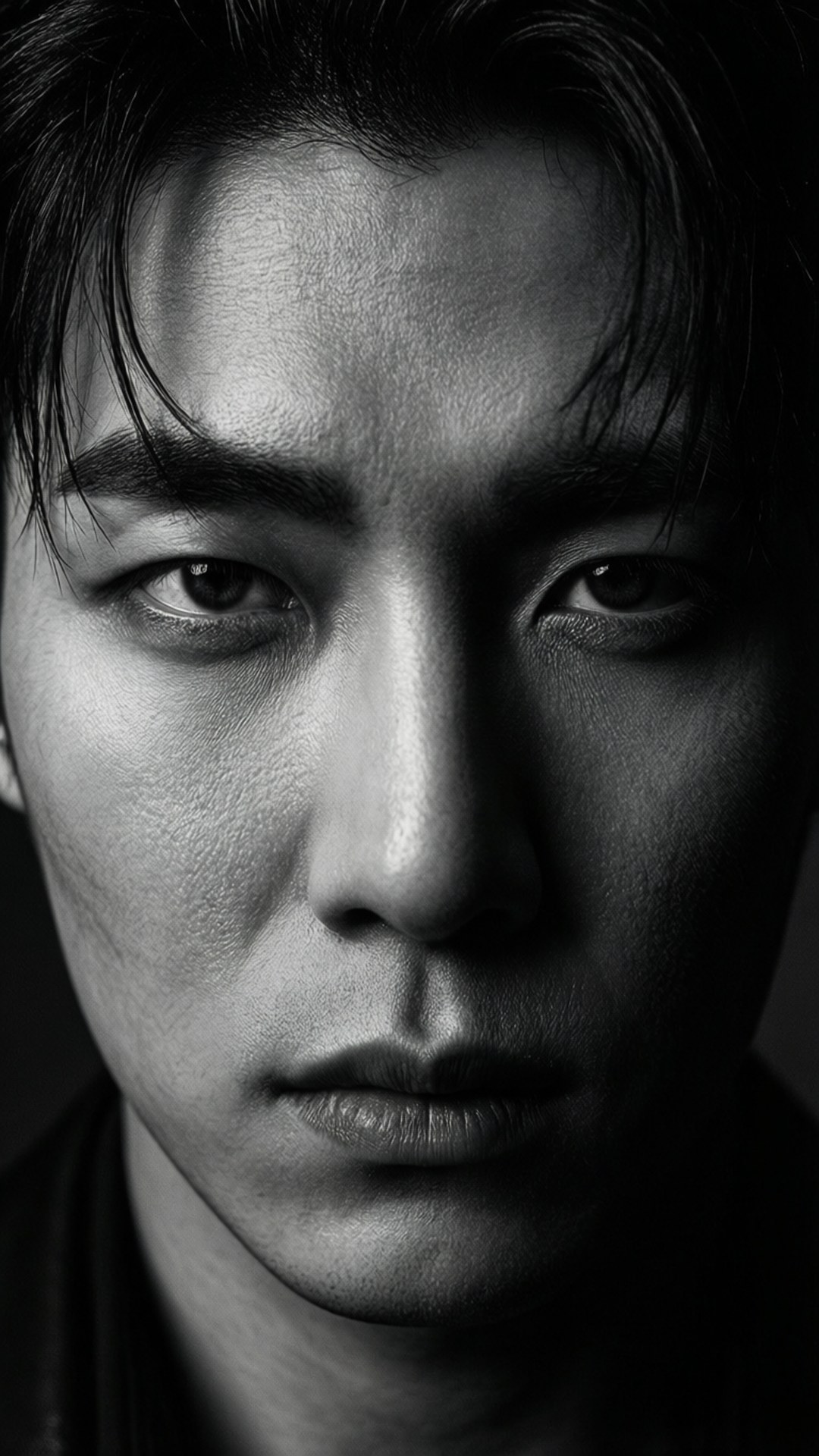 G-Dragon, black and white, close-up, Full HD Phone Wallpaper