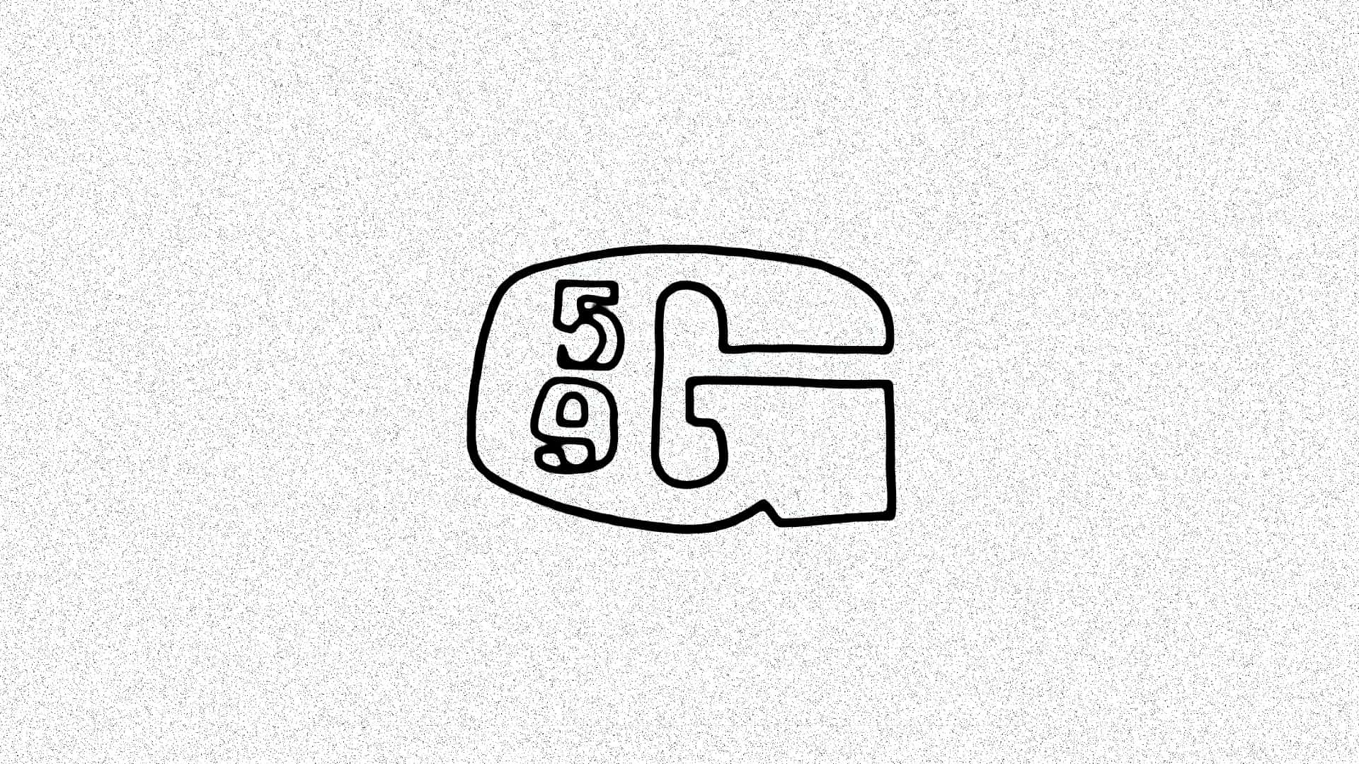 G59, 5G logo, black outline, Full HD Desktop Wallpaper