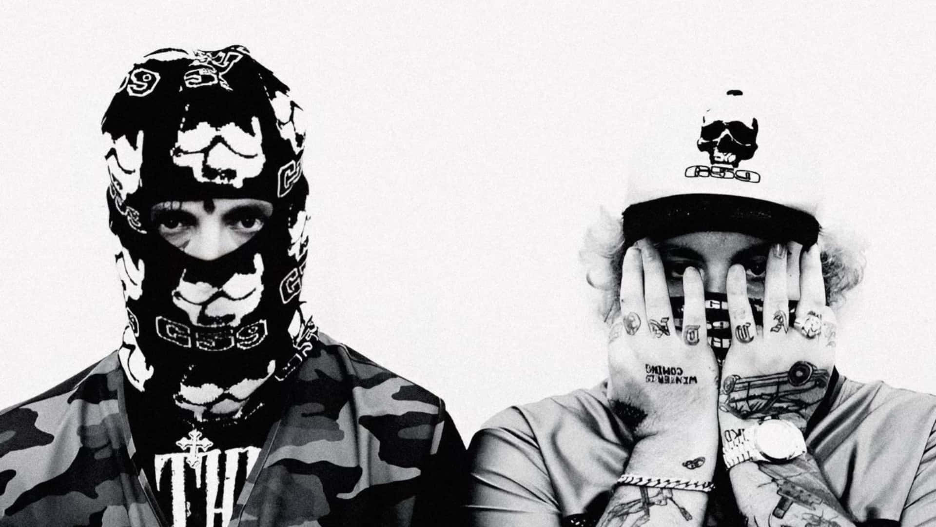 G59, rap duo, skull patterned bandana, Full HD Desktop Wallpaper