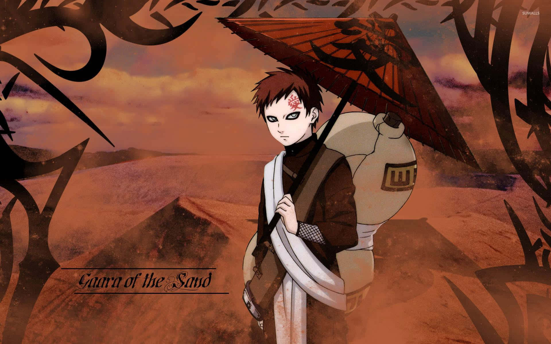 Gaara, Naruto Anime, desert landscape, Full HD Desktop Wallpaper