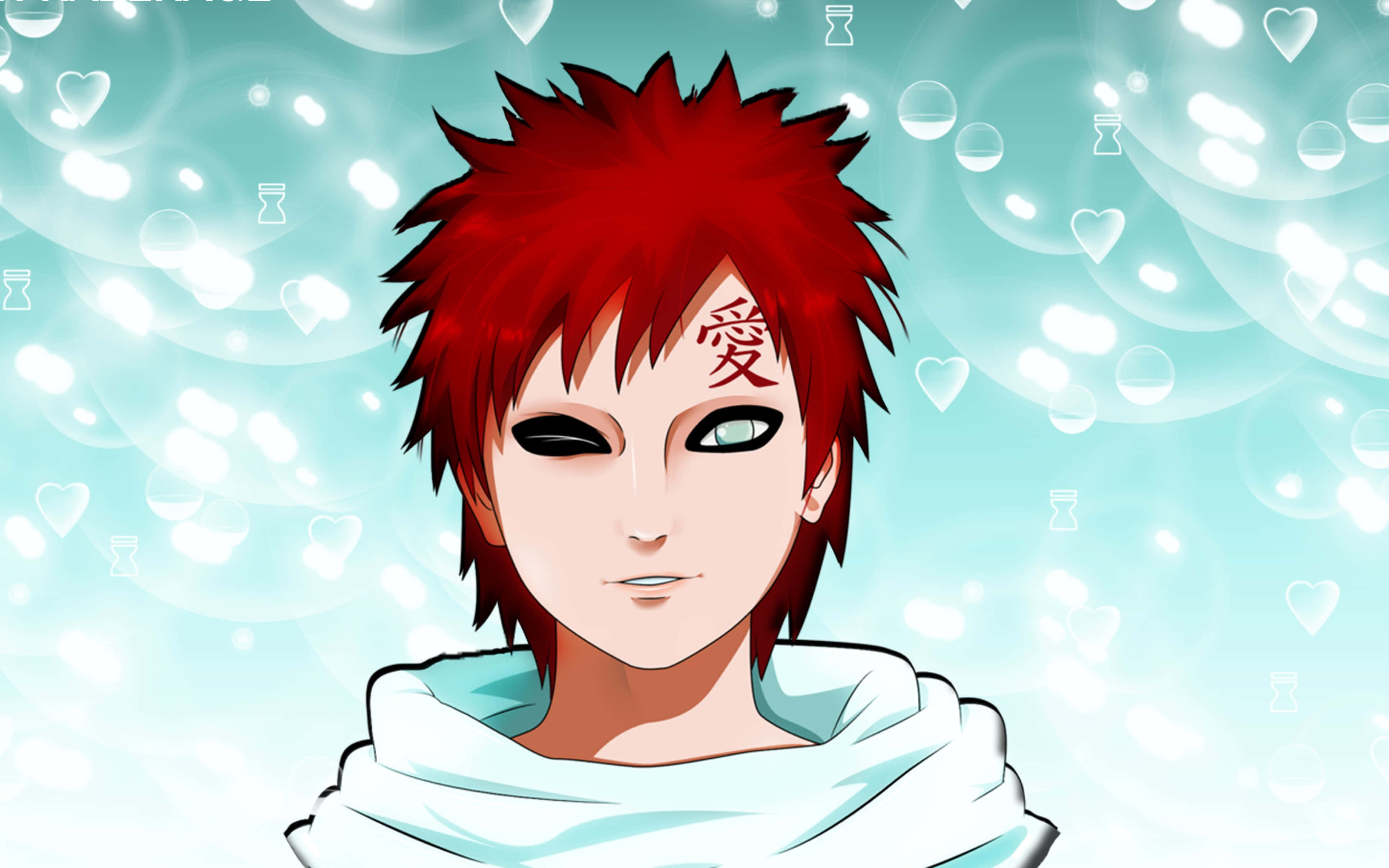 Gaara, Naruto Anime, spiky red hair, 2K Desktop Wallpaper