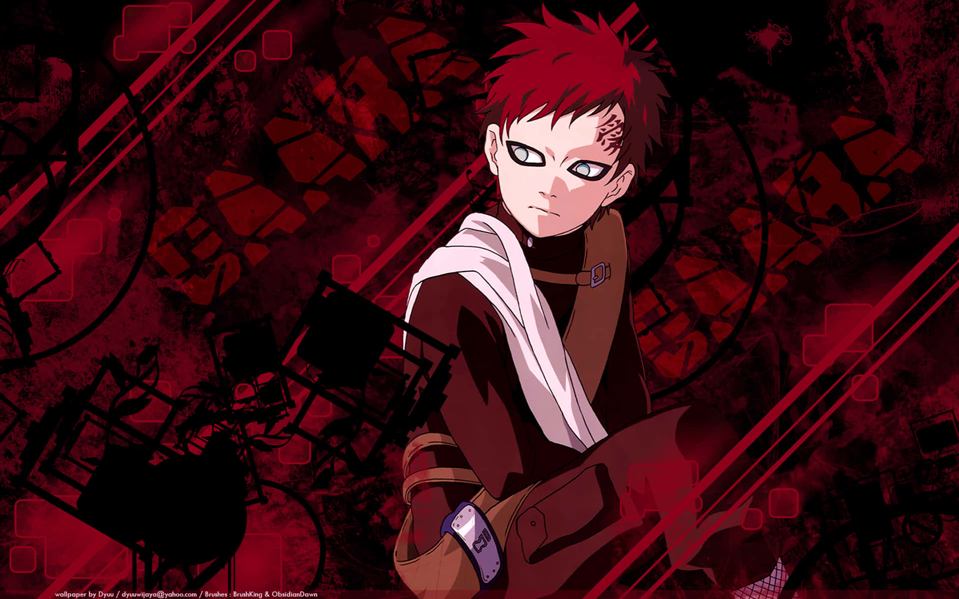Gaara, Naruto Anime, red-haired, Full HD Desktop Wallpaper
