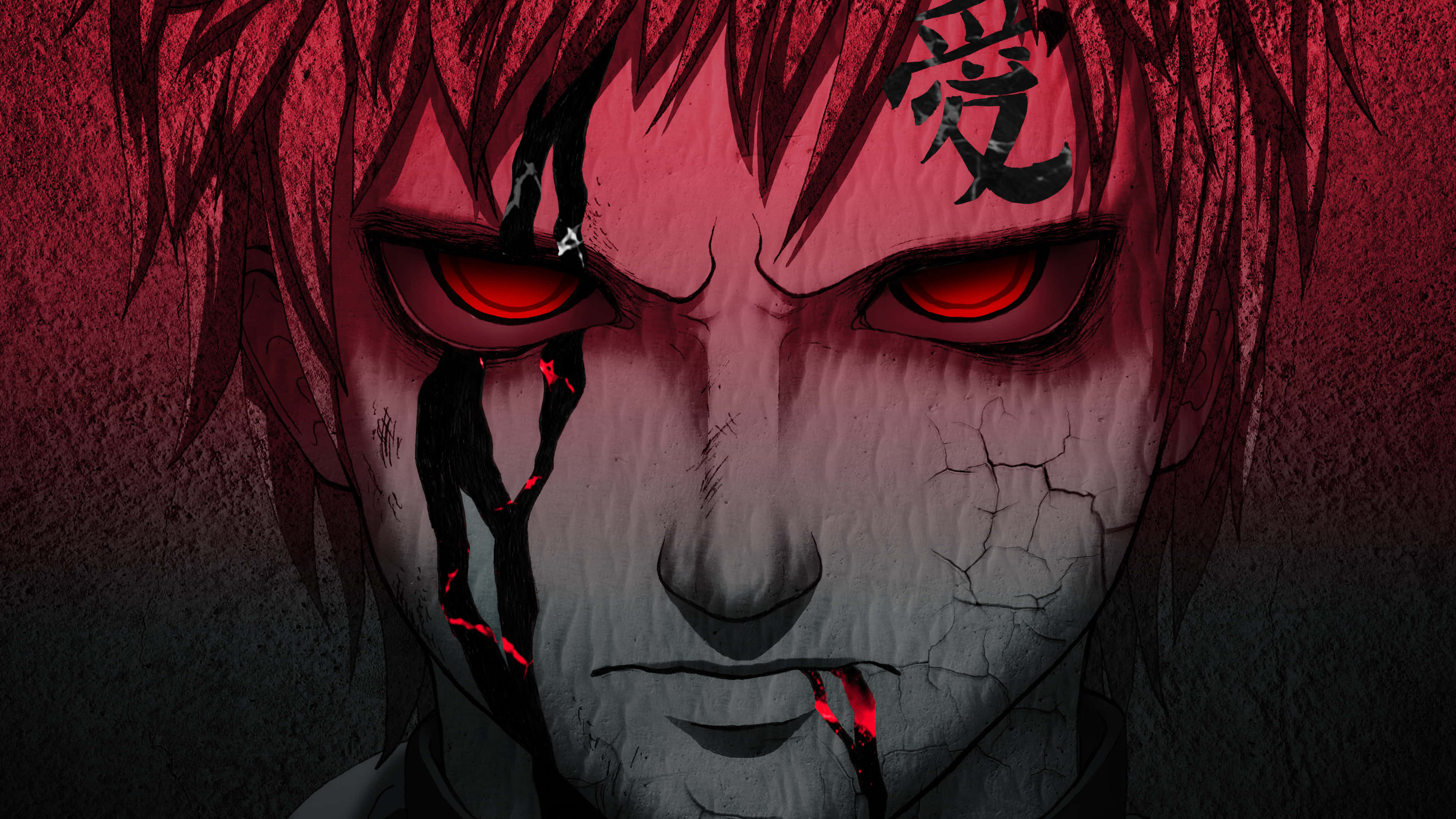 Gaara, Naruto Anime, red eyes, 4K Desktop Wallpaper