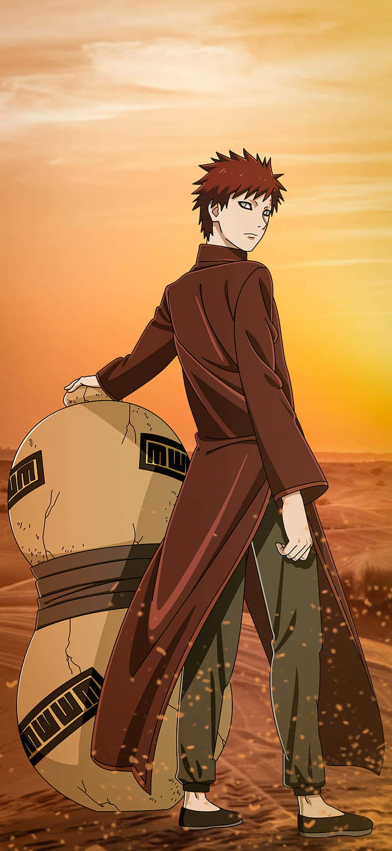 Gaara, Naruto anime, spiky red hair, HD Phone Wallpaper
