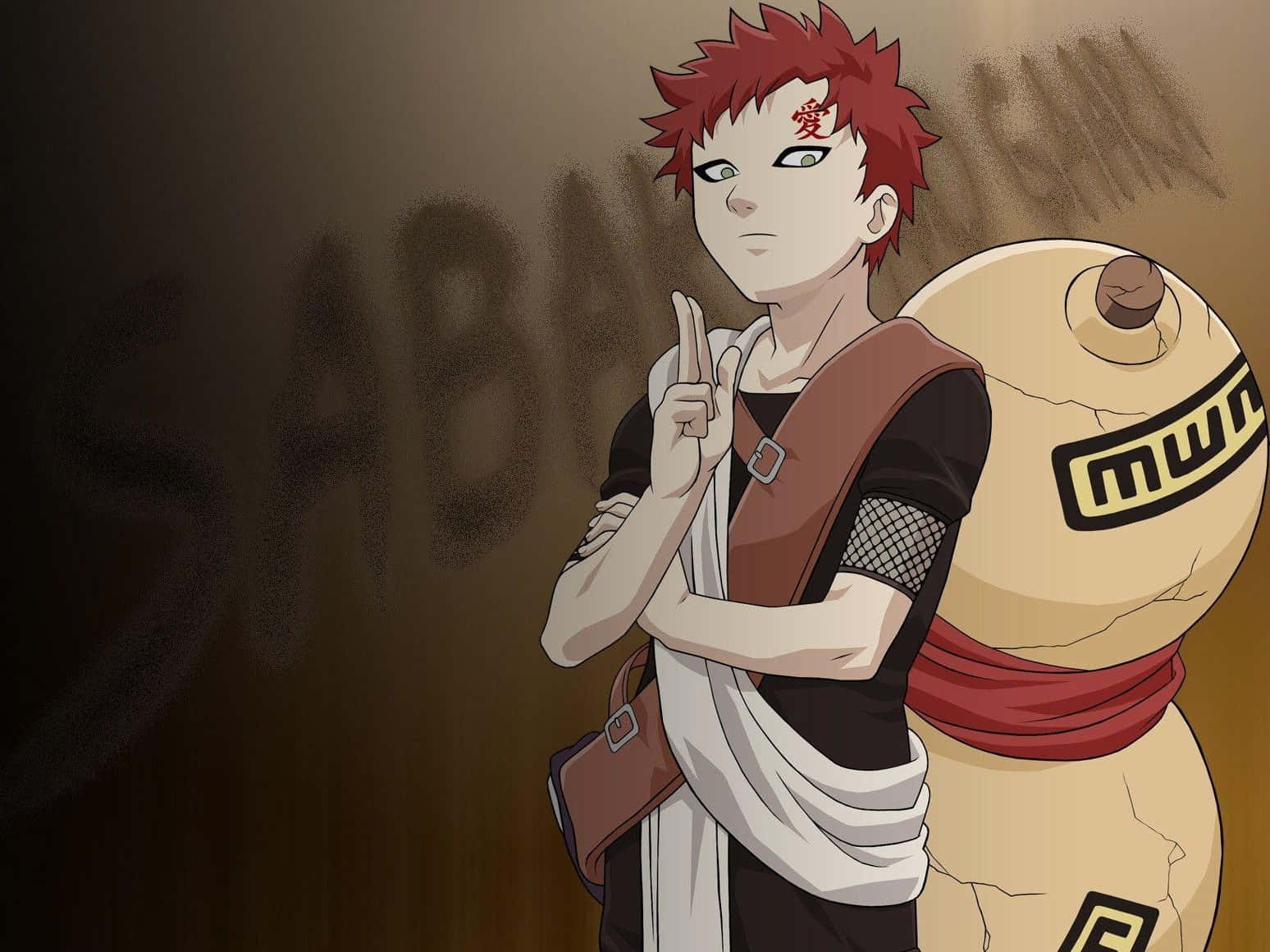 Gaara, Naruto Anime, red spiky hair, HD Desktop Wallpaper