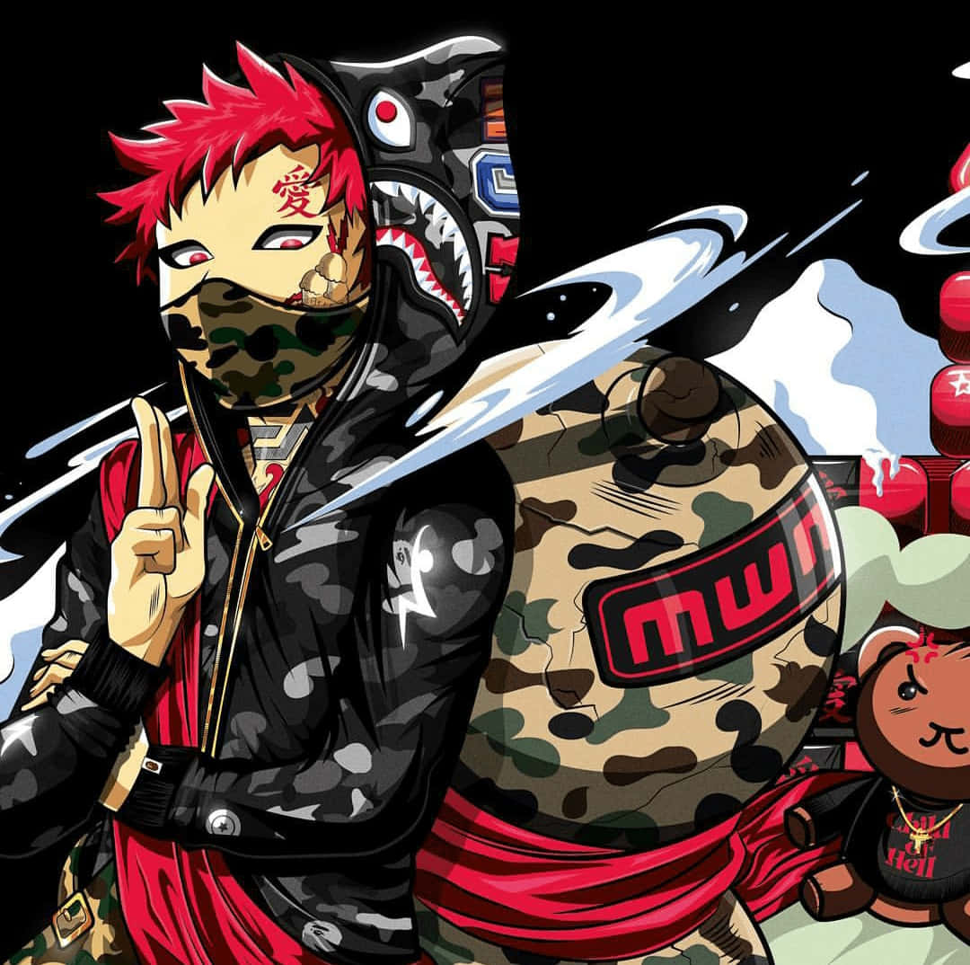 Gaara, Naruto, shark hoodie, SD Desktop Wallpaper