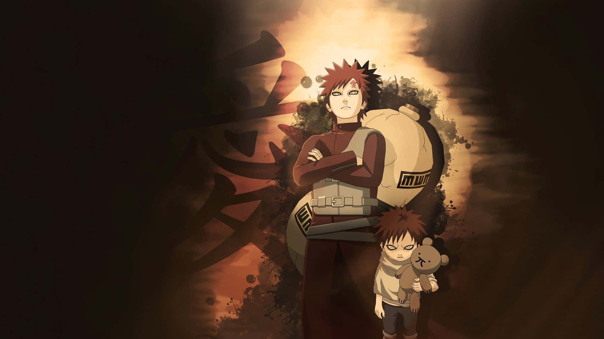 Gaara, Naruto Anime, silhouette, Full HD Desktop Wallpaper