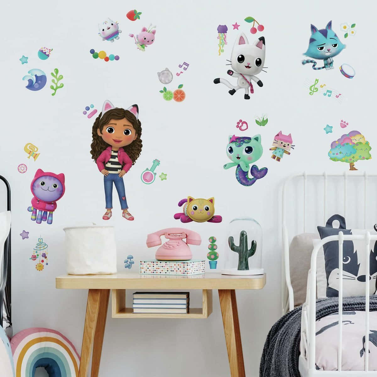 Gabby Dollhouse, characters, wall decals, SD Desktop Wallpaper