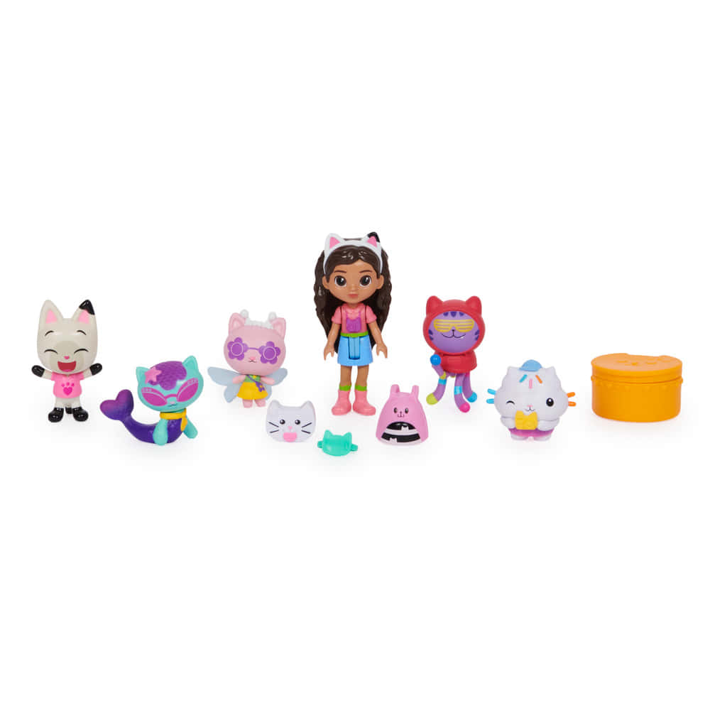 Gabby Dollhouse, cat-themed toy figures, doll, SD Desktop Wallpaper