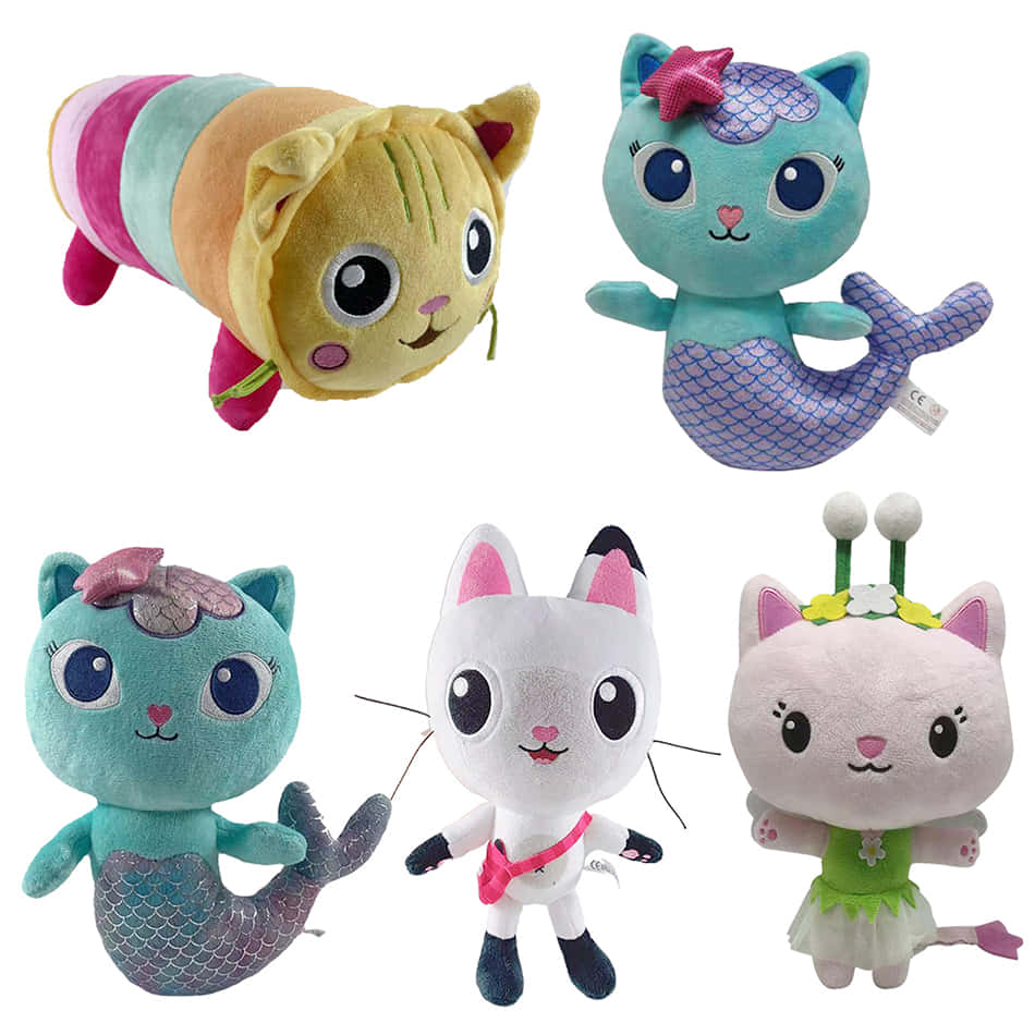 Gabby Dollhouse, plush cat toys, mermaid design, SD Desktop Wallpaper