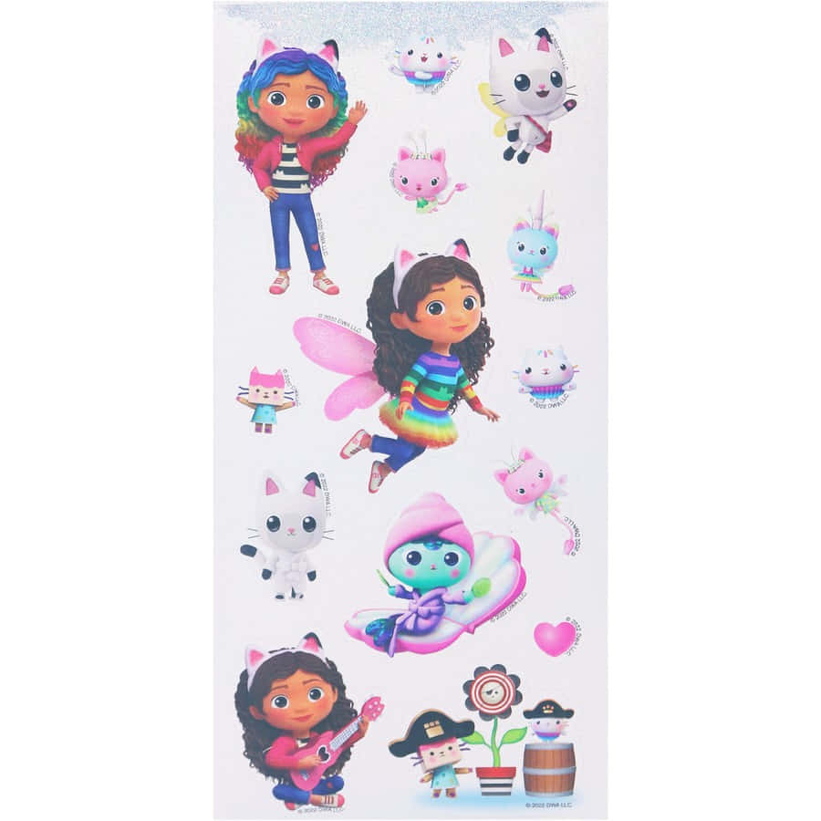 Gabby Dollhouse, characters, stickers, SD Desktop Wallpaper