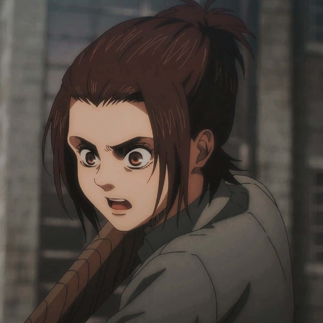Gabi Braun, anime girl, brown hair, SD Desktop Wallpaper