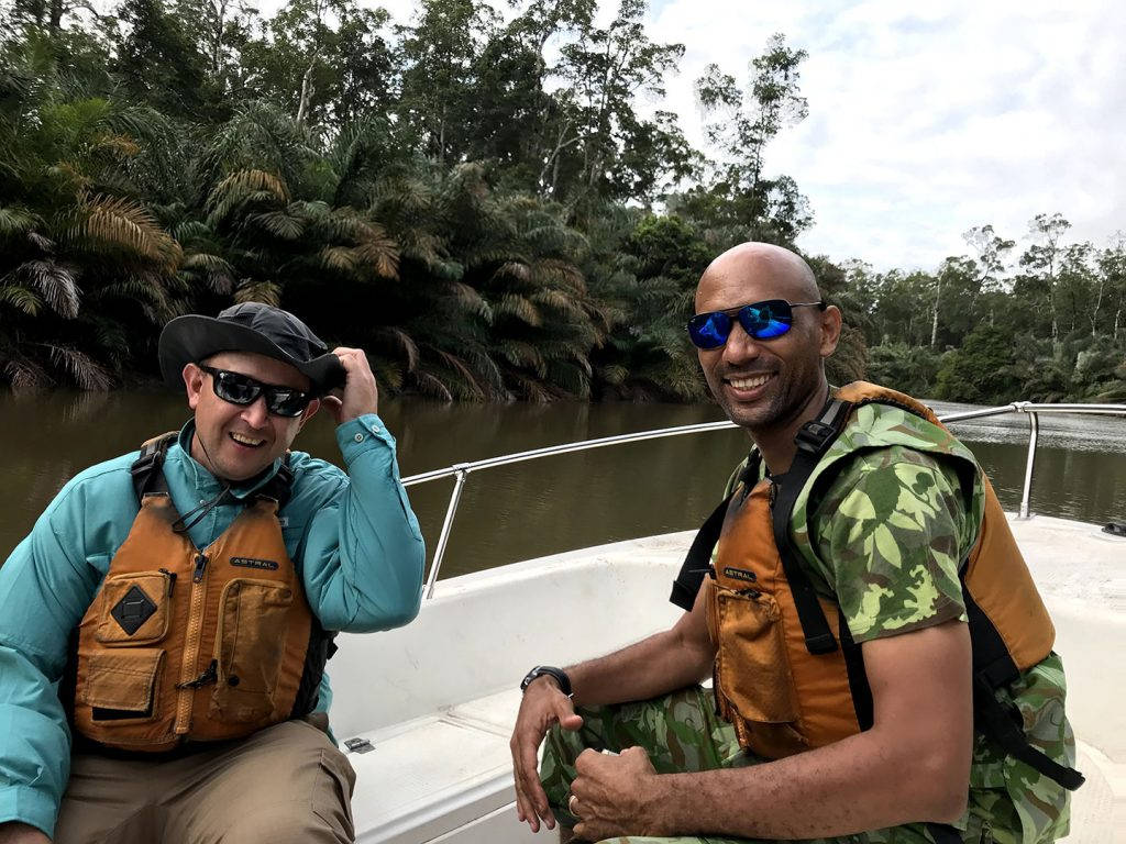 Gabon, jungle river, life vests, SD Desktop Wallpaper