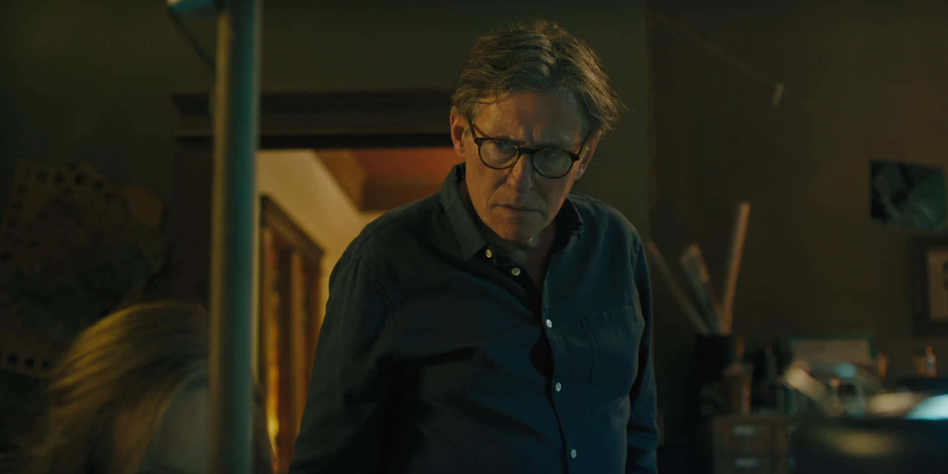 Gabriel Byrne, glasses, dark shirt, Full HD Desktop Wallpaper