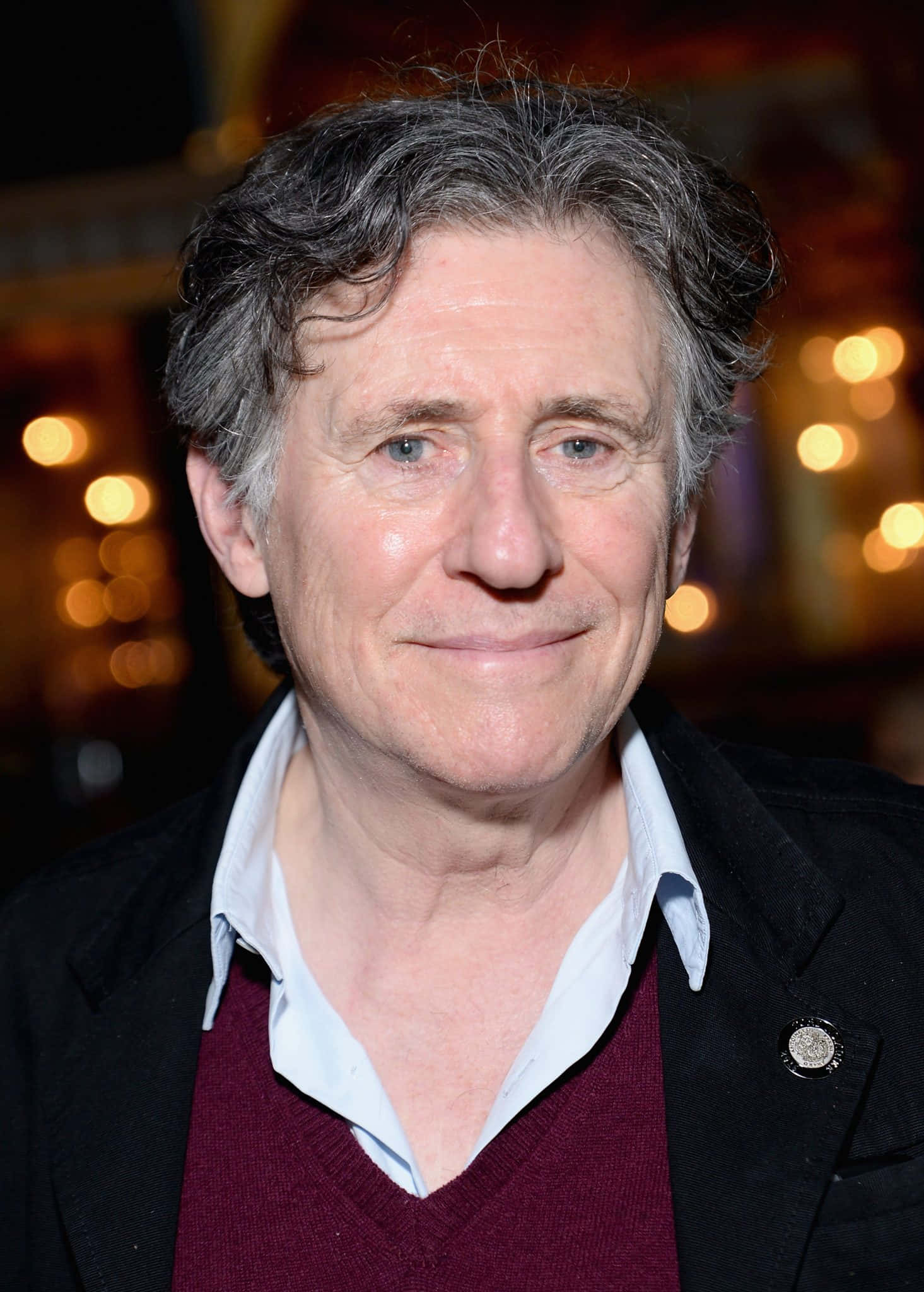 Gabriel Byrne, maroon sweater, black jacket, Full HD Phone Wallpaper
