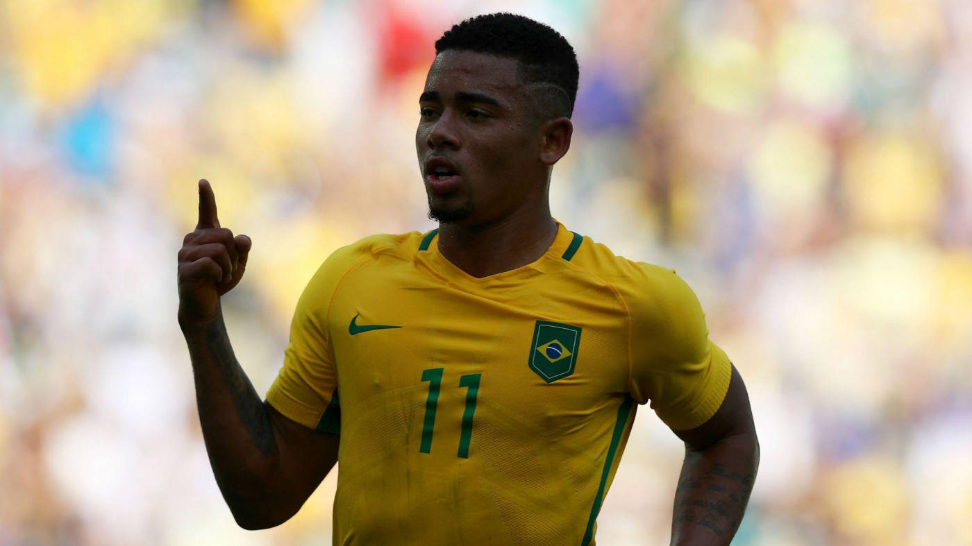 Gabriel Jesus, yellow jersey, number 11, HD Desktop Wallpaper
