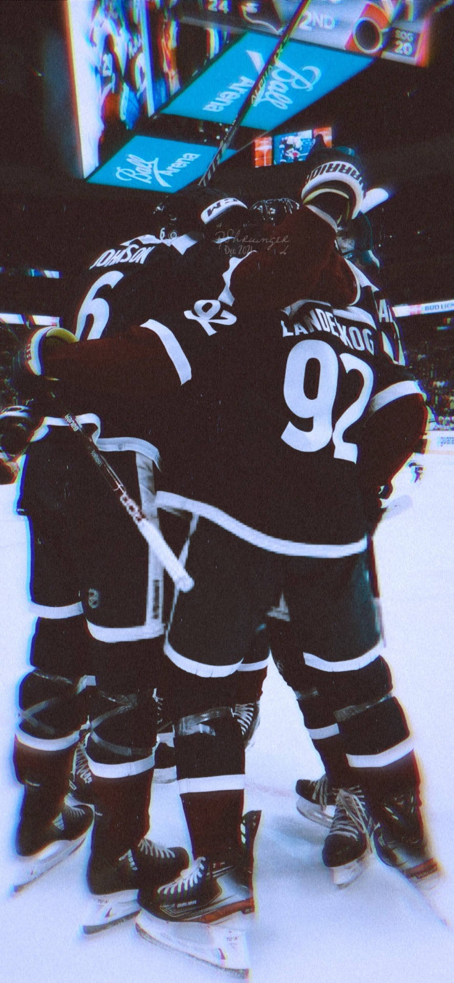 Gabriel Landeskog, black jerseys, ice hockey team captain, Full HD Phone Wallpaper