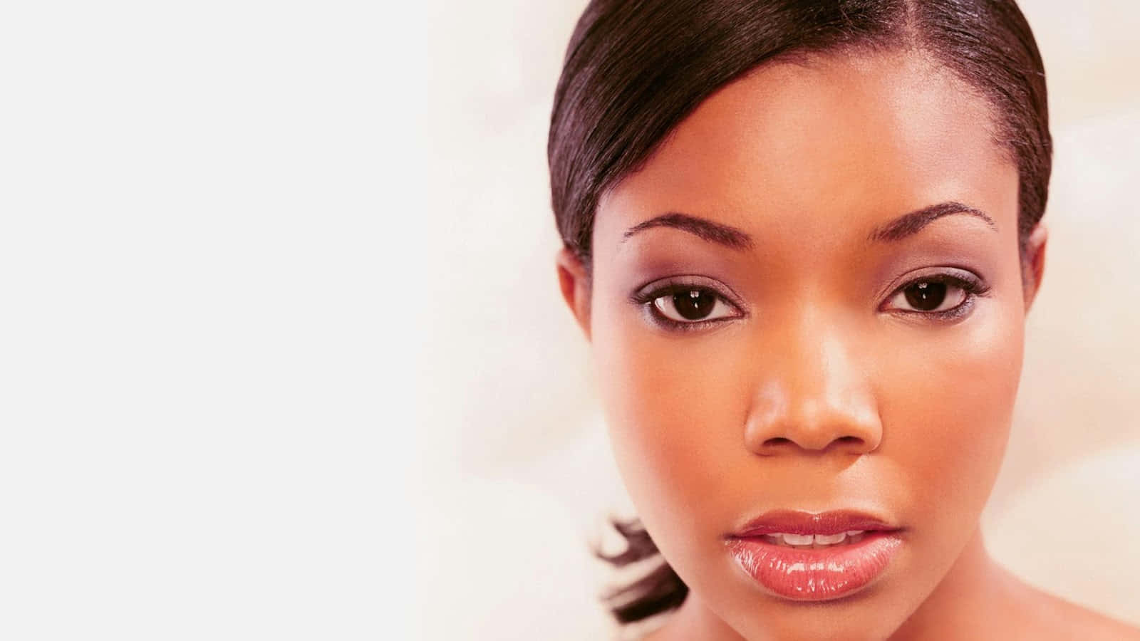 Gabrielle Union, dark hair, glossy lips, HD Desktop Wallpaper