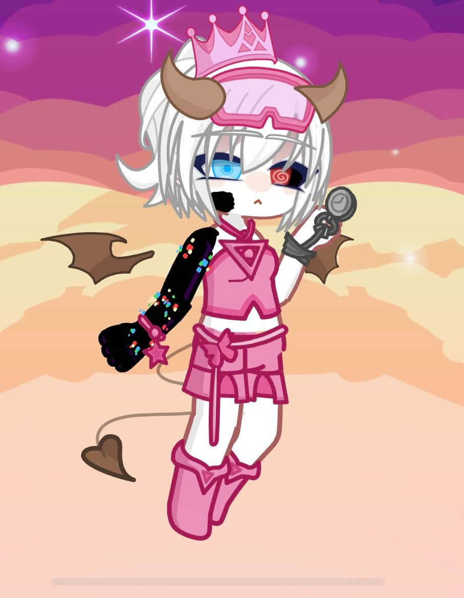 Gacha Baddie, anime style, chibi anime girl, SD Phone Wallpaper