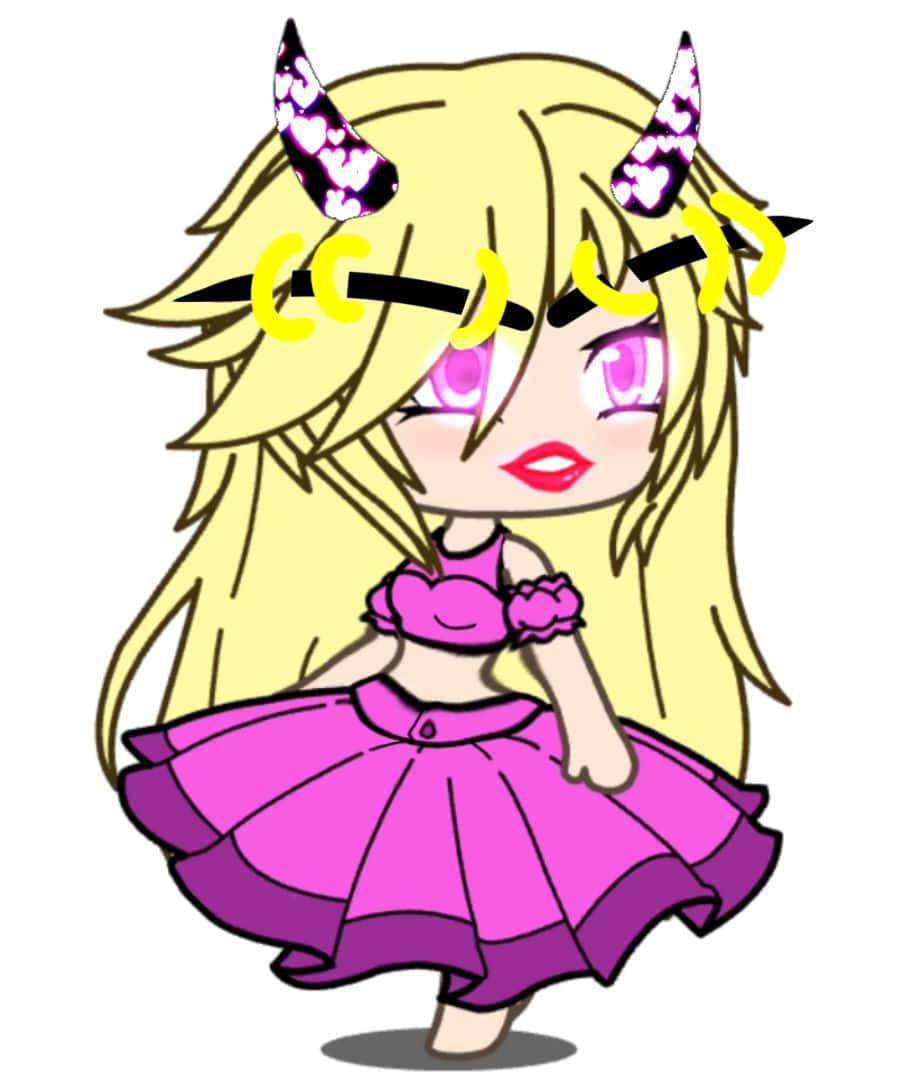 Gacha Baddie, anime style character, chibi anime girl, SD Phone Wallpaper