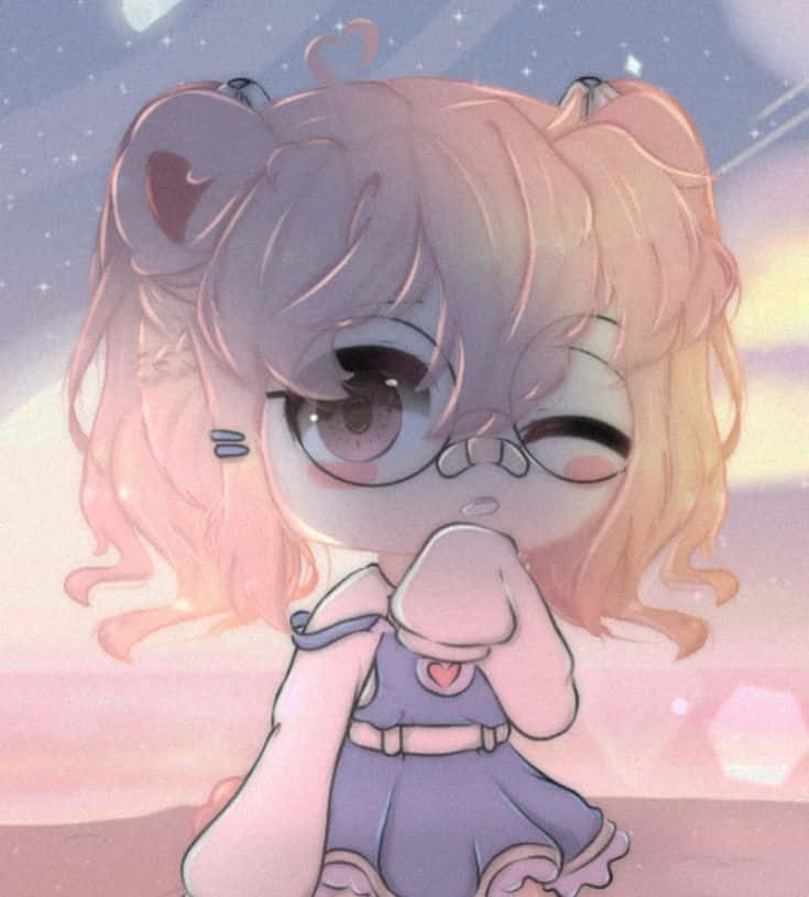 Gacha Club Girl, anime girl, glasses, SD Phone Wallpaper