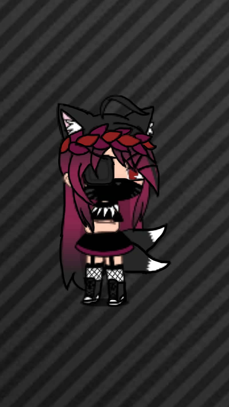 Gacha Life Bad Boy, chibi anime girl, purple hair, HD Phone Wallpaper
