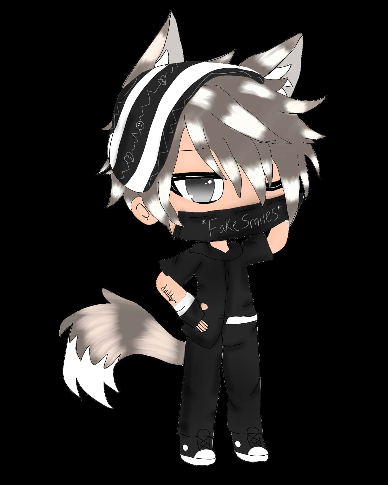 Gacha Life, bad boy, silver hair, HD Phone Wallpaper