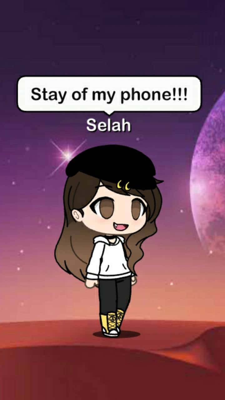 Gacha Life, chibi anime girl, brown hair, HD Phone Wallpaper