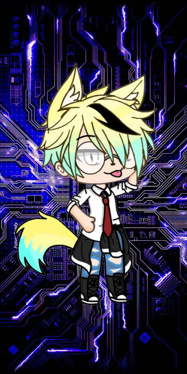 Gacha Life, chibi anime boy, fox ears, HD Phone Wallpaper