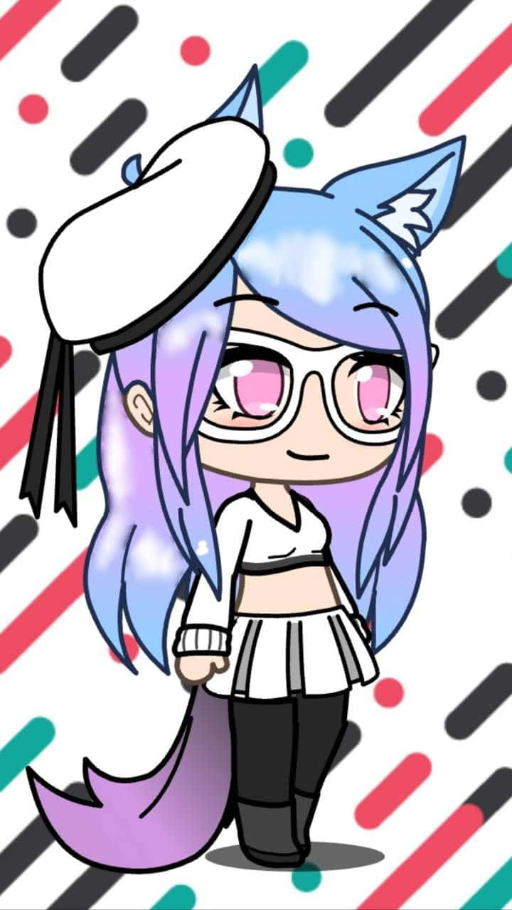 Gacha Life HD, chibi anime girl, blue hair, HD Phone Wallpaper