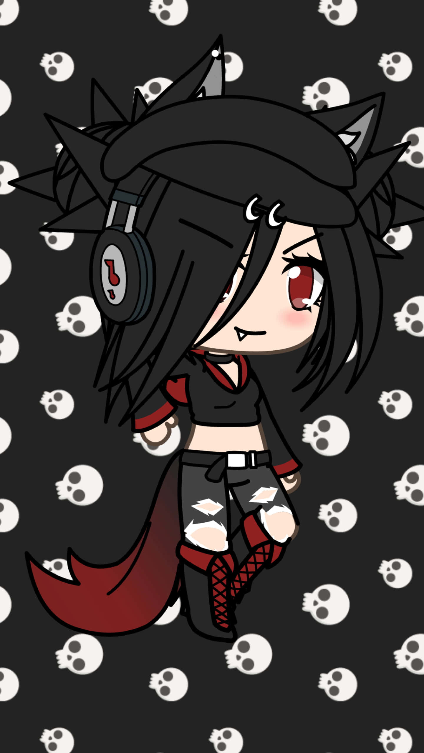 Gacha Life, tomboy, chibi anime girl, 2K Phone Wallpaper
