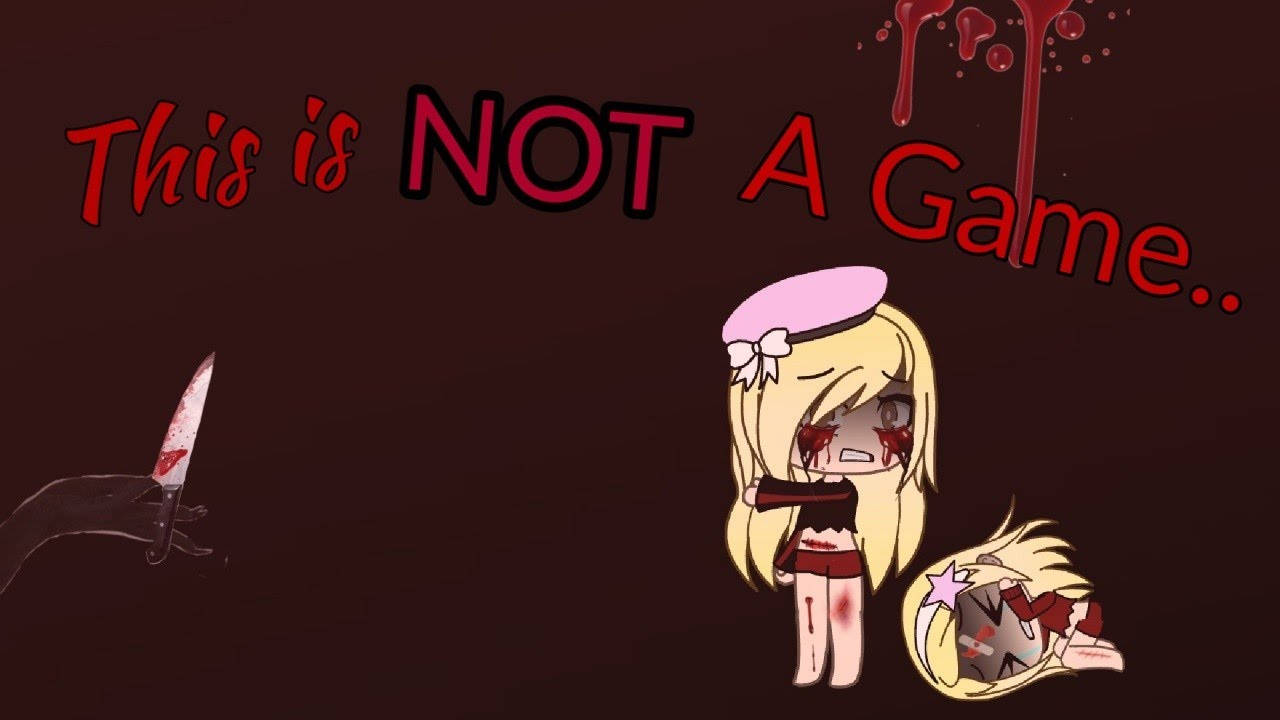 Gacha Life, distressed anime girl, bloodied face, HD Desktop Wallpaper